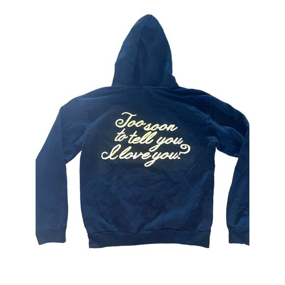 *Sample Gracie Abrams Too Soon To Tell You I Love You Hoodie Black Yellow - Picture 1 of 4